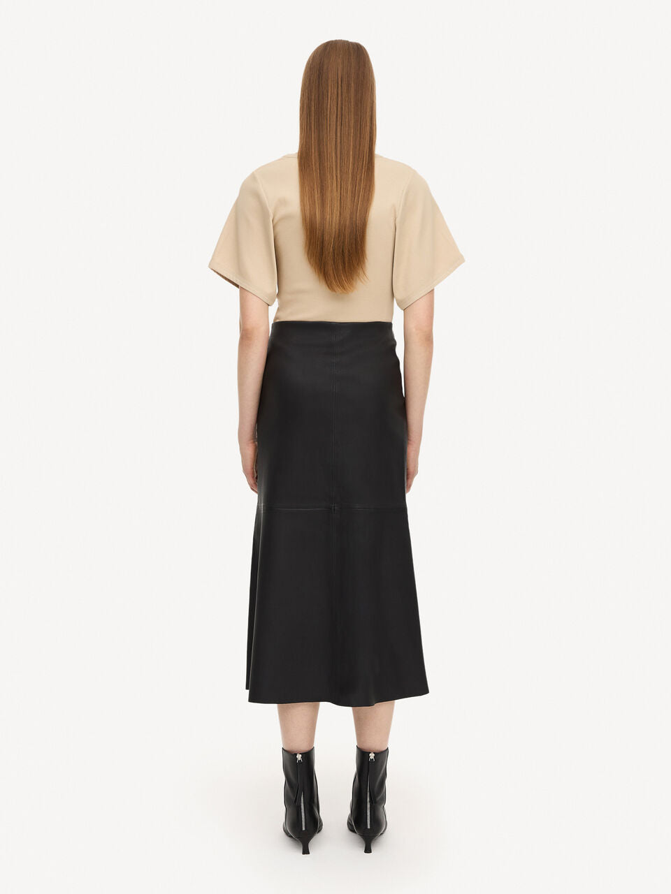 Simoas Leather Skirt - Black