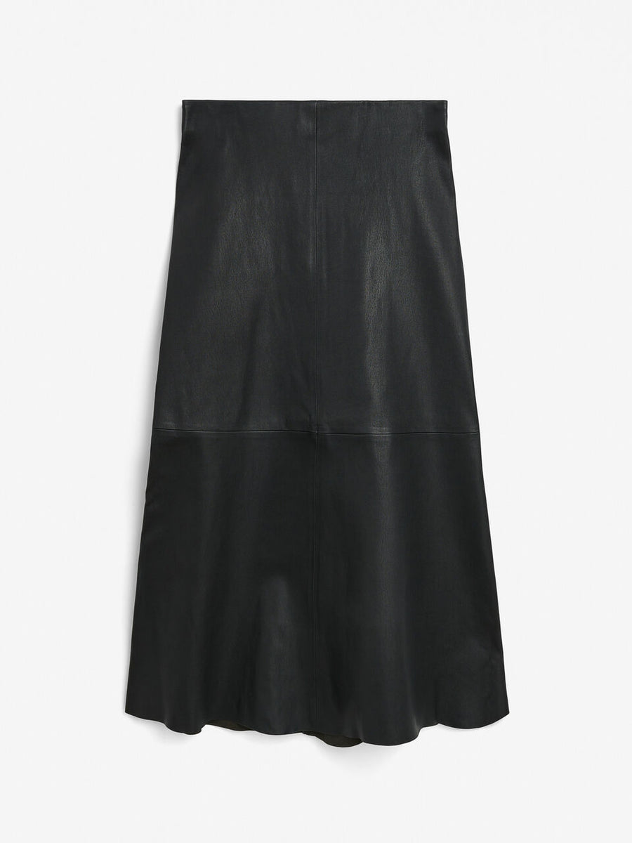 Simoas Leather Skirt - Black