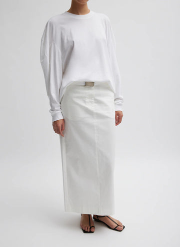 Chino Maxi Skirt - White