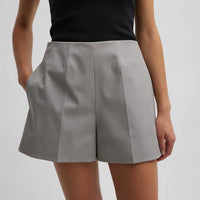 Oliver Cotton Stretch Tricotine Structured Short - Grey Moon