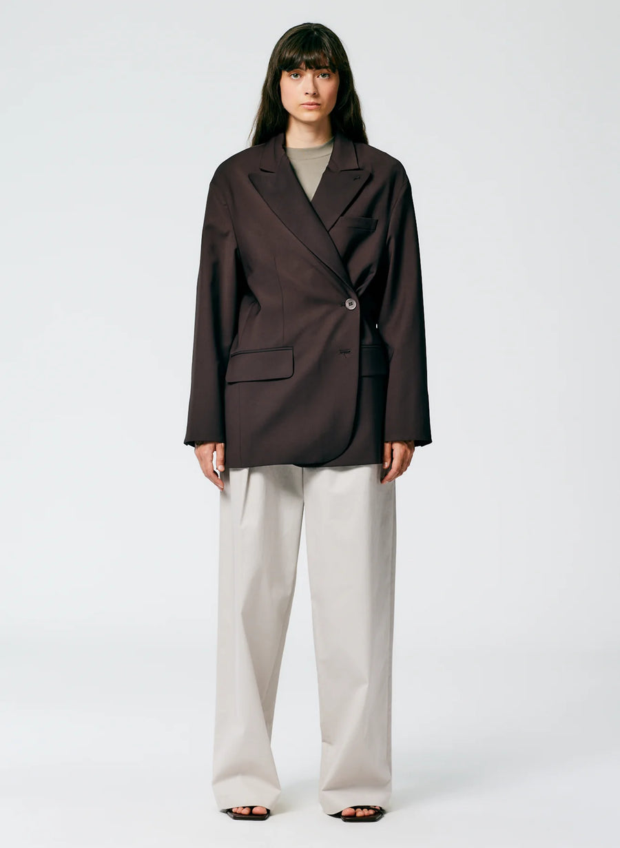 Tropical Wool Liam Blazer - Dark Brown