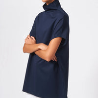 Ponte Funnel Neck Top - Navy