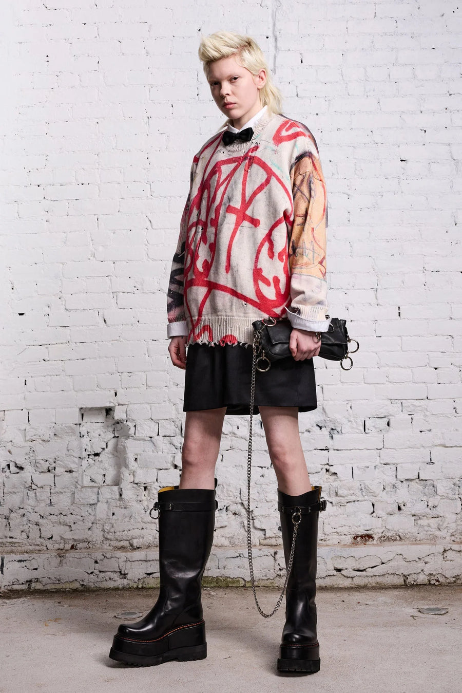 Mercer Street Oversized Graffiti Sweater