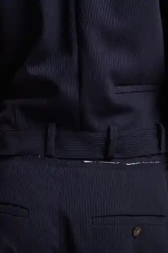 Folded Deconstructed Pants Top - Navy