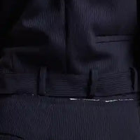 Folded Deconstructed Pants Top - Navy