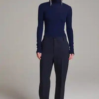 Diamond Boyish Bell Cut Trouser - Navy