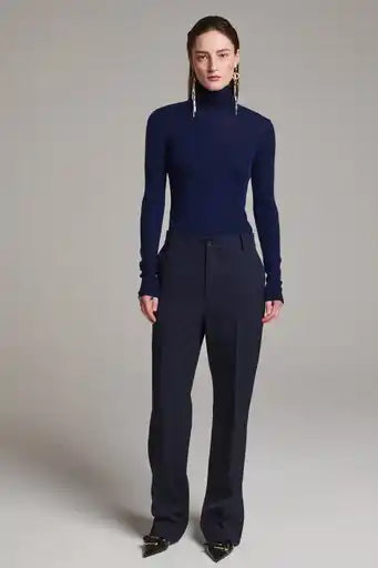 Diamond Boyish Bell Cut Trouser - Navy