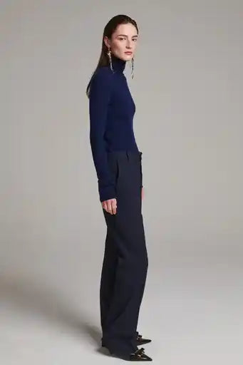 Diamond Boyish Bell Cut Trouser - Navy