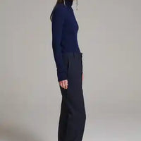 Diamond Boyish Bell Cut Trouser - Navy