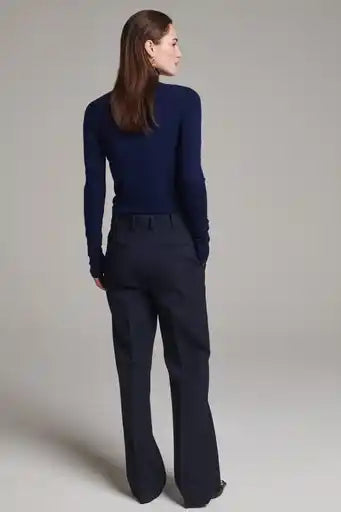 Diamond Boyish Bell Cut Trouser - Navy