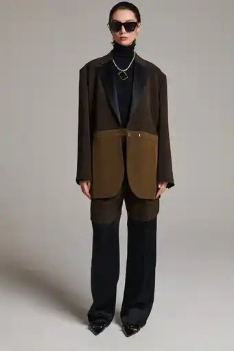 Worship Pants Blazer - Dark Brown