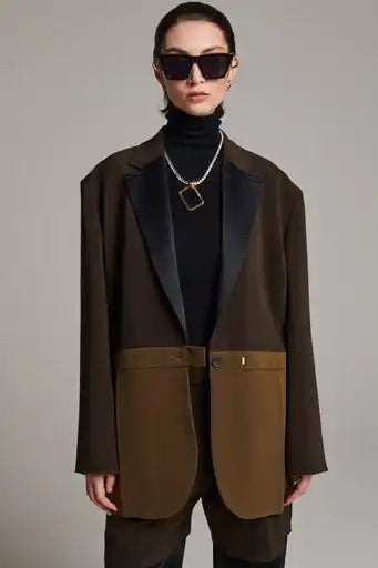 Worship Pants Blazer - Dark Brown