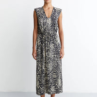Sabrina  Silk Dress - Leopard Print