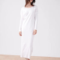Rib Ama Dress - White