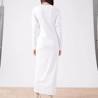 Rib Ama Dress - White